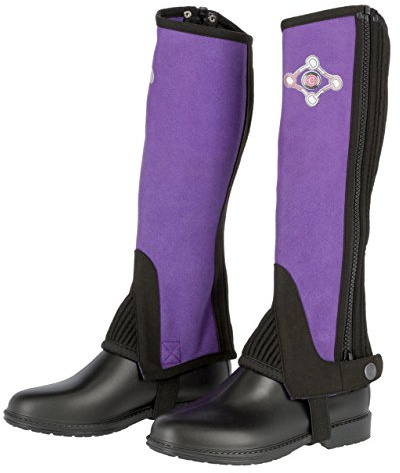 Covalliero Bambini Kinde Rmini Chaps Lilli Taglia Adulto, Nero/Viola, 134