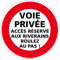 Signalétique.biz France - Panneau - Voie Privée Accès Réservé Riverains Roulez au Pas - Diamètre 350 mm - Aluminium 2 mm - Protection Anti-UV