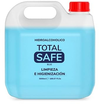 Total Safe – Solucion Hidroalcohólica Garrafa 5L con 70% de Alcohol sin aclarado | Higienizante de Manos 5000ml