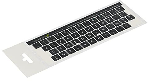 Lacerto® 14x14 mm - Autocollants français AZERTY - Pour claviers PC et ordinateur portable - Avec stratifié mat résistant aux rayures | French Keyboard Stickers | Couleur : noir