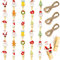 Kiiwah 30 pièces Mini Pince a Linge Bois Noël, Mini Epingle en Bois pour Guirlande Photo, Arbre de Noël, Fête, Décoration Noël