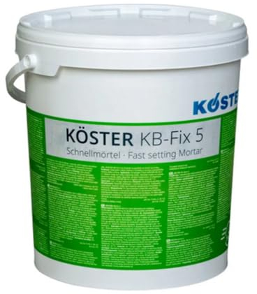 Köster Mortero KB Fix 5, cubo C515007 de 7,5 kg (mortero de protección de hormigón, aditivos para hormigón, aditivos para mortero, mortero de reparación, mortero rápido)