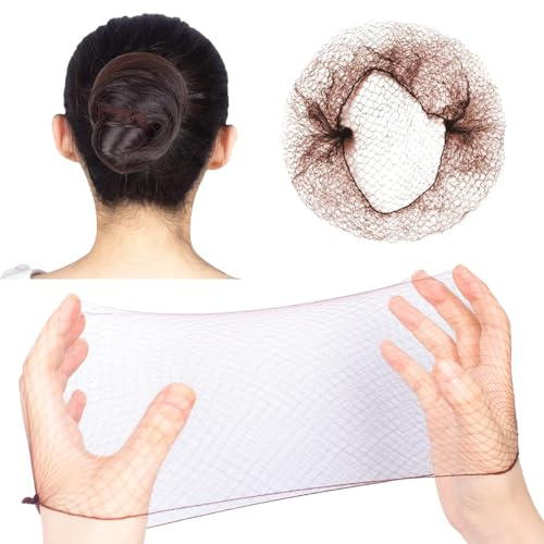 Redecillas Invisibles,30 Redecilla Moño Niña, Mallas elásticas para Hacer Bollo de Pelo, Bailarina de Ballet