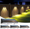 Kolpop Solar Fence Lights Outdoor Garden, 3 Color-3000k/5000k/6500k, Waterproof IP65, 50LM Bright Solar Powered Outside Wall Lights for Deck Patio Decking Gate Yard Decoration, 4Pack 9.5 * 4.8cm