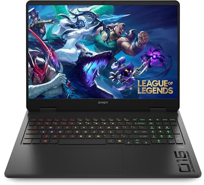 HP Omen Slim 16-an0000sf Ordinateur Portable Gaming 16 FHD IPS 144hz, PC Portable Gamer (Intel Core Ultra 5 225H, RAM 16 Go, SSD 512 Go, Nvidia GeForce RTX 5050, Windows 11), Laptop Noir, AZERTY