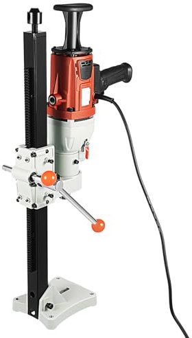 Trapano professionale per calcestruzzo da 2200 W, 1200 giri/min, diametro massimo di fresatura Φ180 mm, doppio utilizzo di design a secco e bagnato, motore in rame puro, comodo da usare (rosso)