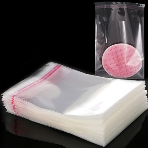 300 Piezas 12x20cm Bolsas Plastico Transparente, Bolsas Celofan Autoadhesivas, Bolsitas Plastico Pequeñas, Bolsas de Plastico con Cierre para Pendientes de Joyería, Regalos, Pinzas de Pelo, Artesanía