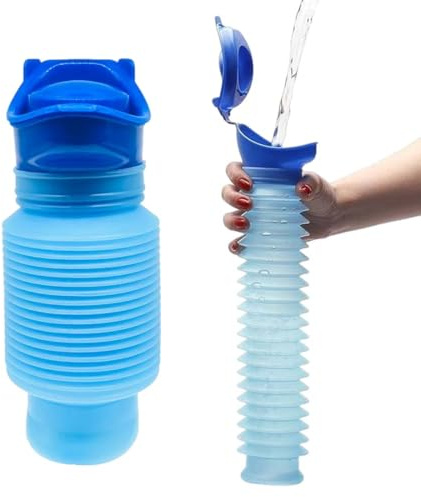 Orinatoio termorestringente Bottiglia per urina Portatile da 750 ml per WC Portatile Riutilizzabile a Prova di perdite per Campeggio Auto Viaggi Traffico e accodamento
