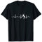 Sport Spielerin Verein Tennisplatz Tennisball Herzschlag Tennisspieler Tennischläger Tennis Geschenk T-Shirt Schwarz Kurzarm Klassische Passform Polo Crew Pull-On S