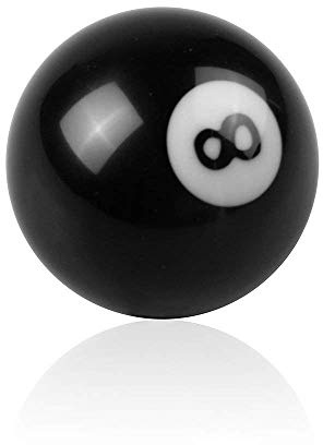 RASNAUTO 8 Ball Shift Knob Manual Gear Shift Lever Round Ball with 3 Adapters Black Acrylic M12*1.25