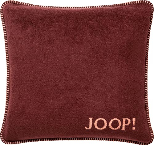 Joop! Kissen Uni Doubleface Bordeaux-Orange Baumwolle/Polyacryl, Maße: 50cm x 50cm, 758934