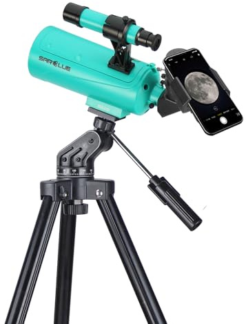 Maksutov-Cassegrain-Teleskop, Mak60 Teleskope für Kinder und Erwachsene, 750 x 60 mm, kompakt, tragbar für Reisen, Anfänger, Astronomie-Teleskop mit verstellbarem Stativ-Finderscope und Handy-Adapter
