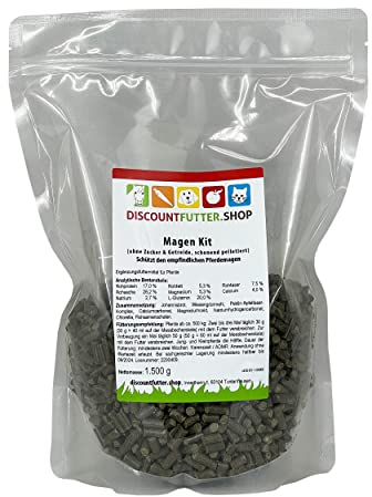 Magen Kit (1,5 kg - Pellet) - zur Unterstützung von Pferden mit Magenproblemen, Magengeschwüren oder Magenschleimhautreizungen | pelletiert, getreidefrei, ohne Zuckerzusatz |