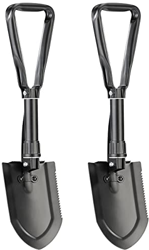 Semptec Urban Survival Technology Klappspaten Ultraleicht: 2er-Set 3in1-Kombi-Klappspaten mit Säge & Spitzhacke (Campingschaufeln, Outdoor-Spaten, Sägeblätter)
