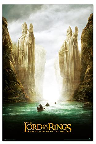 Der herr der Ringe Poster - Argonath Poster - Deko Wohnzimmer oder Deko Schlafzimmer - Deko Wohnzimmer - Größe : 61 x 91 - Offizielle Lizenz - Herr der Ringe Fanartikel
