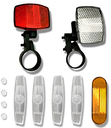 Dtoterul Fahrrad Reflektor 7 Stück Fahrrad Speichen Reflektoren Set Fahrradreflektor Hinten Fahrradreflektor Vorne Speichenreflektoren Seite Reflektoren Fahrradreflektoren für Mountainbike Rennrad