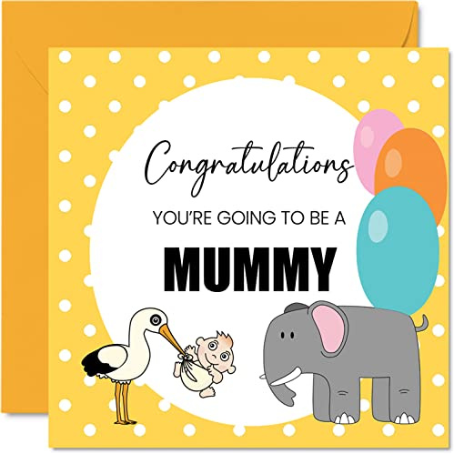 New Baby Card Unisex - Baby Announcement Mummy - Congratulations Cards Newborn, Well Done Congrats New Cards, Welcome To The World Home Gifts, 145mm Greeting Cards for Mum