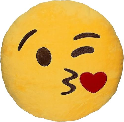 Vnnigmn Cuscino Peluche Emoticon Smiley Carino, Decorazione per Casa, Idea Regalo Anniversario