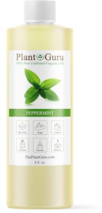 Peppermint Fragrance Oil 8 fl. oz. Scented Oil for DIY Soap Making, Candles, Bath Bombs, Body Butters. Used in Aromatherapy Diffusers, Burners and Warmers. Great Addition to Lotions and Creams.