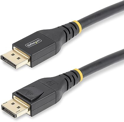 StarTech.com 15.2m (50ft) Active DisplayPort 1.4 Cable, 8K DP Cable with HBR3, HDR10,8K 60Hz, 4K 120Hz - M/M DP Cord