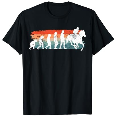 Equitación Evolución Caballo Amante de los Caballos Camiseta