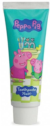 Naturaverde | Kids - Peppa Wutz - Erdbeer-Zahnpasta für Kinder, Zahnpasta für Kinder mit sanfter Formel, Peppa Pig Zahnpasta, 75 ml