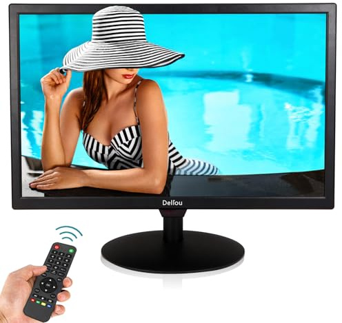 FENVY 20 Pouces Moniteur de Surveillance sécurité CCTV caméra écran Monitor | de Interface multifonctionnelle BNC, HDMI, AV, VGA, USB, PC entrée Moniteur d'ordinateur LCD Monitoring 1600x900 Full HD
