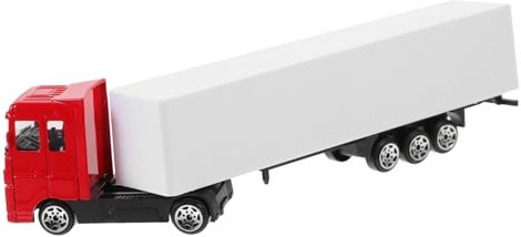 TOYANDONA Educational Alloy Mini Container Truck Model Inertia Slide Red Toy for Boys and Girls Micro Sandbox Scene and Hand-Eye Coordination Play