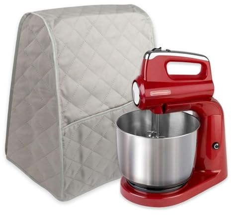 Meichoon Cubierta antipolvo compatible con batidora de pie, accesorio auxiliar de cocina con bolsillos y accesorios adicionales, color gris