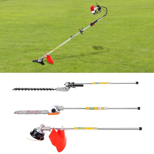 Gas-Heckenschere Rasenmäher Freischneider Motorsense 2-Takt 52cc Benzin Rückentragbare Rasentrimmer mit Schutzbrille für Landwirtschaft, Gartenbau und andere Anwendungen