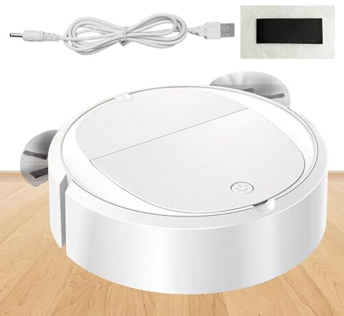 Soprobot, minirobotdammsugare - Automatisk sopmaskin, minivakuumrobot - Automatisk undvikande av hinder, dammsugare för hemmarobot, matta av träklinker