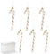 yayafunfun 6pcs Glitter Candy Cane Christmas Decoration for Xmas Tree Pendant Plastic Candy Cane for Christmas Ornaments (Champagne)