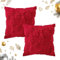 Weihnachts-Kissenbezug, Rote Weihnachts-Kissenhülle 45x45 cm, 2 Stück Weihnachtsbaum Schneeflocke Kissenbezug, Dekoration für Winterliche Weihnachten Erntedankfest Sofa Schlafzimmer Wohnzimmer