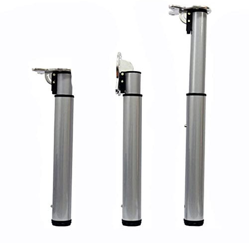 Verstellbare Metall-Möbelbeinstützfüße, zusammenklappbar, Teleskop-Tischbeine, höhenverstellbar, 50 x 130 cm, 1 Stück, robuste Beine für Frühstücksbar oder Esstisch, Größe: 80 cm