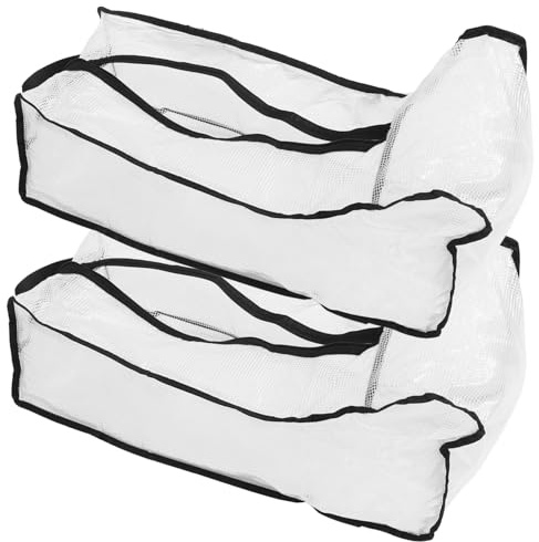 HIAKDOFT Bolsa para Guardar Zapatos y Botas Altas Transparente, Tamaño Grande, Material Resistente, Cremallera y Asa, Organizador Portátil para Viaje y Almacenamiento Doméstico, Pack De 2 Unidades