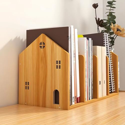 Organizador decorativo de madera para libros, revistas, documentos E362, 40,5 x 19,5 x 23 cm