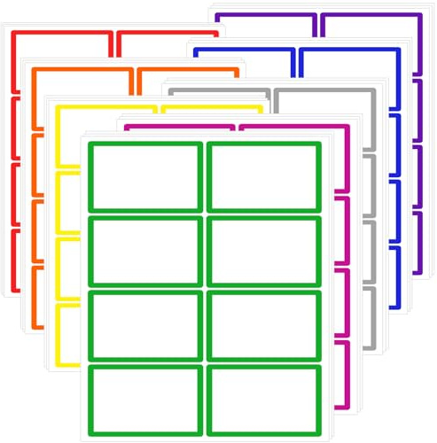 256 Stück Große Umzugsetiketten klebeetiketten,100x75mm Umzugsaufkleber zum Beschriften von Umzugskarton, Umzugsaufkleber Etiketten Selbstklebend Bunt Universal Klebeetiketten für Übersicht Beim Umzug