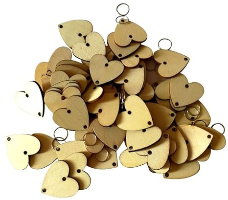 ABOOFAN Calendrier d'Anniversaire en Bois avec 100 Cœurs et Anneaux Métalliques, Support Suspendu pour Dates Importantes, Panneau Décoratif Mural Intérieur