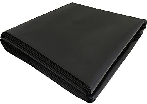 NDC Polipak Black Heavy Duty Polythene Plastic Sheeting DPM DPC Damp proof Membrane 4 Metre x 3 Metre 250mu - 1000g BBA