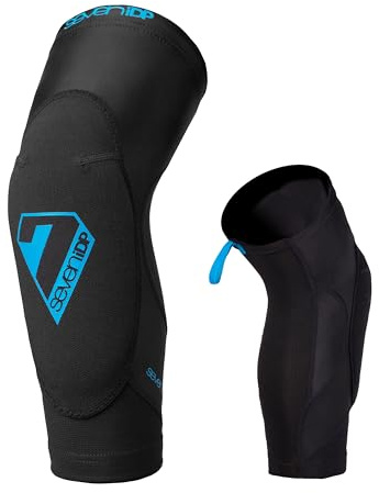 Seven iDP 7IDP Transition Knee Pads - Lightweight Protection for Mountain Biking, BMX & Skateboarding - Black/Blue