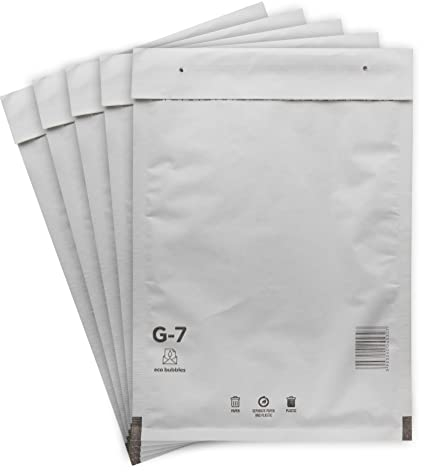 50 Luftpolsterumschläge Versandtaschen Luftpolsterversandtaschen Luftpolstertaschen DIN A4 + C4 Gr. G/7 G7 weiß (250mm x 350 mm) Umschläge gepolstert haftklebend Polsterumschlag Taschen