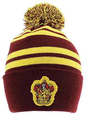 HARRY POTTER Beanie Pom-House Gryffindor One Size, Mehrfarbig, Einheitsgröße, Unisex-Erwachsene
