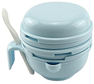 10 Teile/satz Babynahrung Stampfer Manuelle Obstmühle Schüssel Reise Waschbar Multifunktionale Filter Saftmühle Mühle, Blau