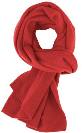 Adventure Togs Kids Scarf - Micro Fleece Thermal Material, Toddler, Unisex, Girls or Boys School Wear Red One Size