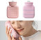 Mini Silikon Wärmflasche, Wärmflaschen mit Strickbezug, Wassereinspritzung Handwärmer, Schnelle Schmerzlinderung und Komfort Hot Water Bottle für Kinder & Erwachsene Winterheizung (Rosa)
