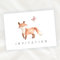 Naïris bijoux 8 Einladungskarten zum Kindergeburtstag – Unisex – Tiere – Fuchs in Aquarell