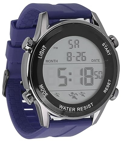 Reloj Deportivo Electrónico, Resistente Al Agua con Luz Nocturna, Gran Pantalla para Hombres, Banda de Silicona para Actividades Al Aire y Fitness