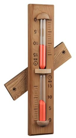 Foxyoo Sauna Timer - Sauna Accessories 15 Minute Sand Timer Suitable for Traditional Sauna Barrel or Outdoor Sauna,Canada Red Cedar