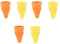 Nikou 6 Pièces Entonnoir Piège à Mouches en Silicone Flexible et Réutilisable, Matériau en Silicone, Convient pour Le Jardin et la Cuisine, Bouteille d'eau, 3 Jaunes, 3 Oranges, 5.4x3.3cm