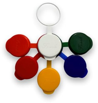 Milk Bottle Tops - 6 Pack of Bright Colour Reusable Milk Bottle Tops - Made in The UK. Durable, Eco-Friendly, Perfect Fit for UK 1-Pint Glass Bottles - Fully Recyclable Plastic Bottle Lids